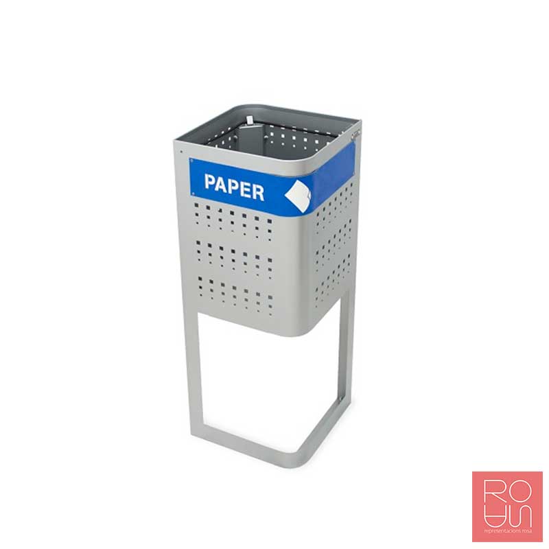 Paperera de reciclatge exterior Atenes 50L